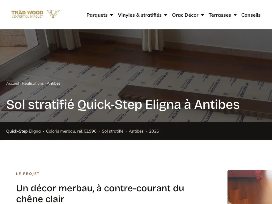 Site Träd Wood créé par Côté Site