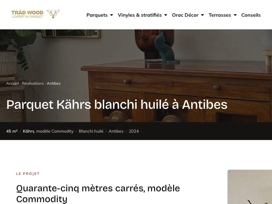 Site Träd Wood créé par Côté Site