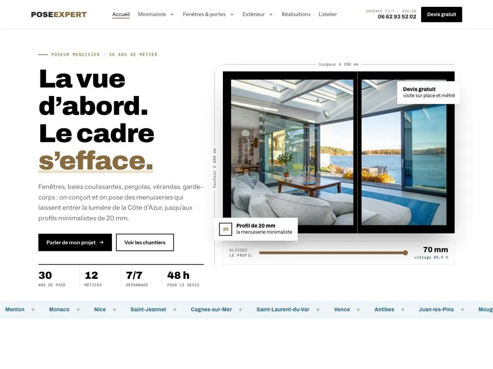 Exemple de site d’artisan : Pose Expert