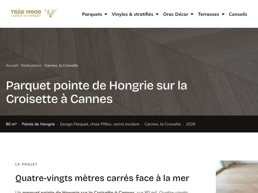 Site Träd Wood créé par Côté Site