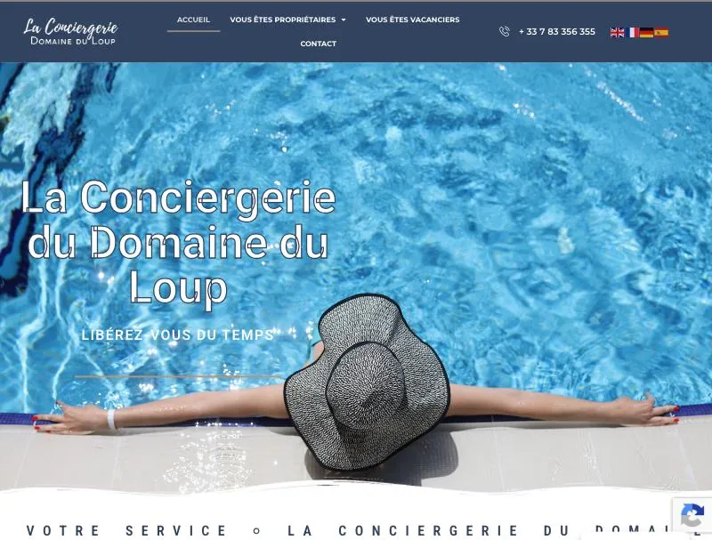 Site de la Conciergerie du Domaine du Loup