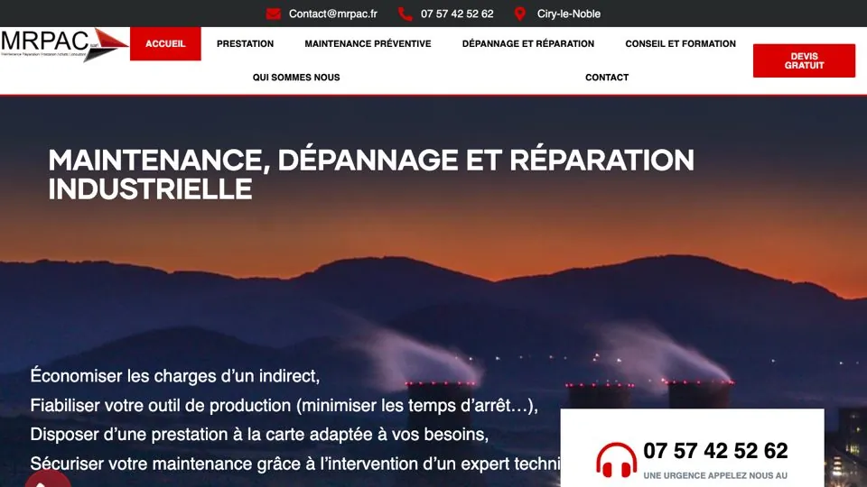 Site Mrpac créé par Côté Site