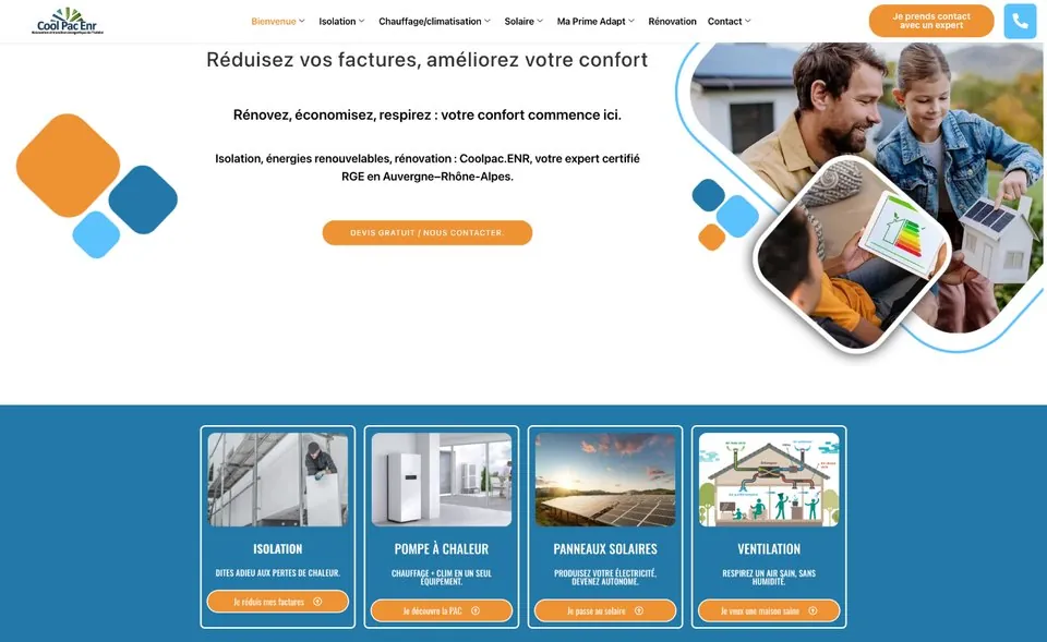Site Coolpac ENR créé par Côté Site