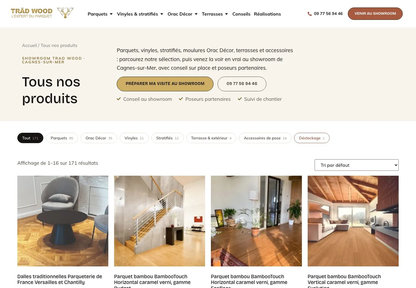 Site Träd Wood créé par Côté Site