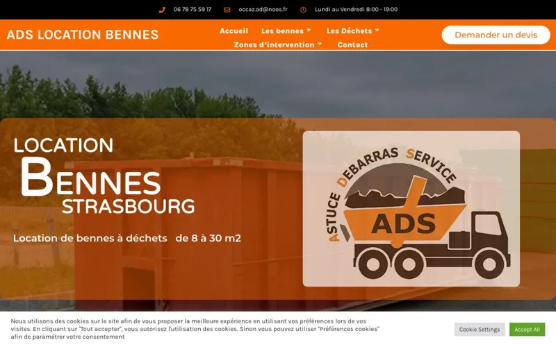 Site ADS Location Bennes