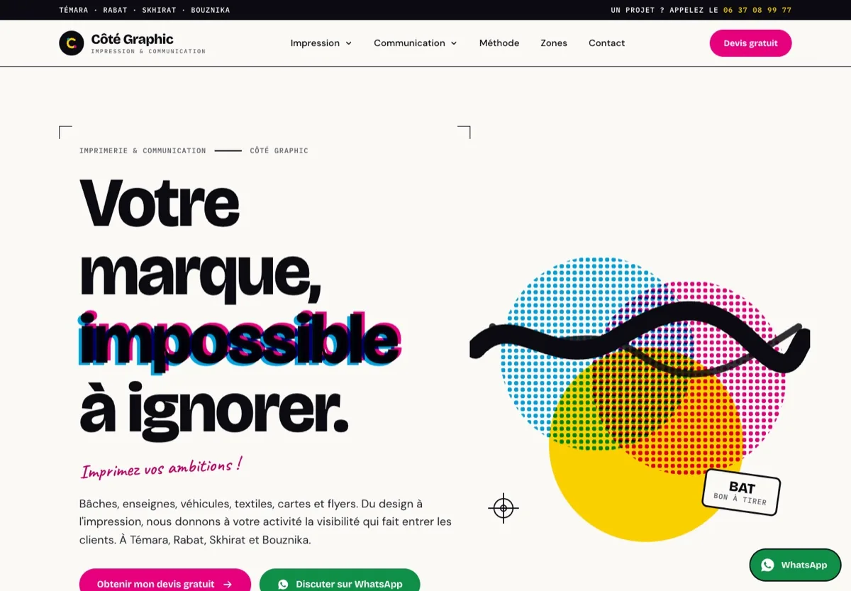 Site Côté Graphic