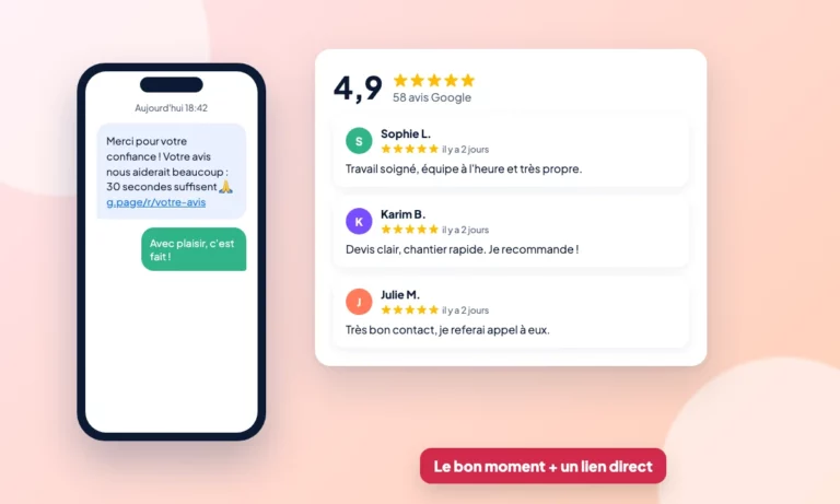 Schéma : Avis Google : comment en obtenir plus, sans forcer