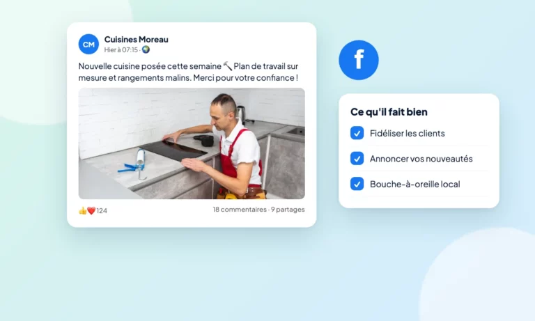 Schéma : Facebook pour une entreprise locale : utile ou pas ?