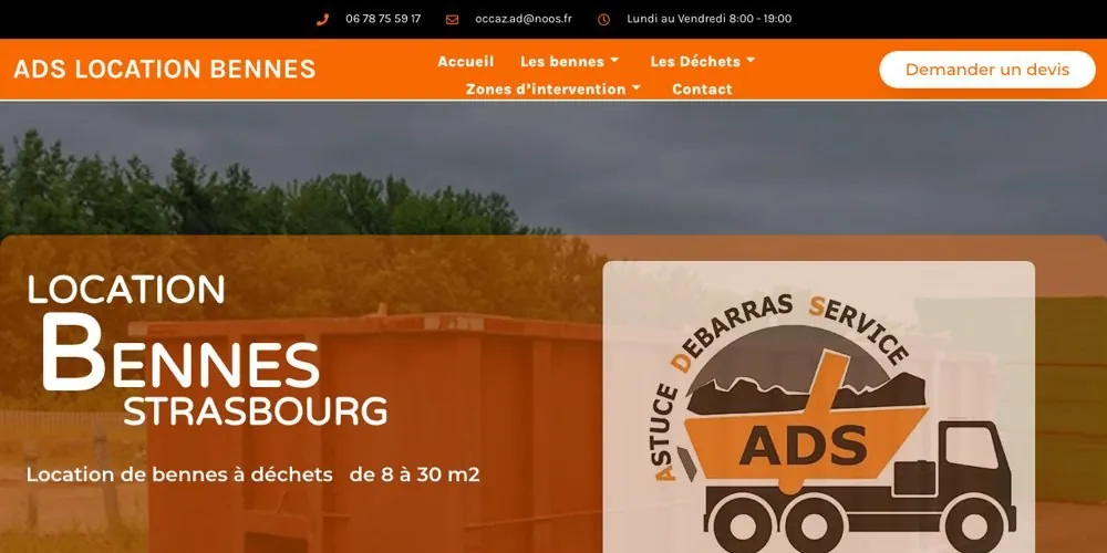 Site Location Bennes Strasbourg créé par Côté Site