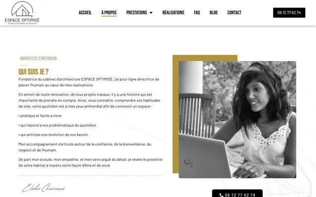 Page 2 du site Espace Optimisé