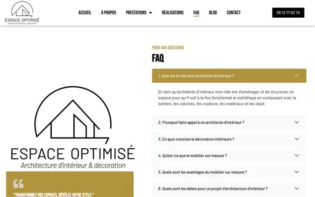 Page 5 du site Espace Optimisé