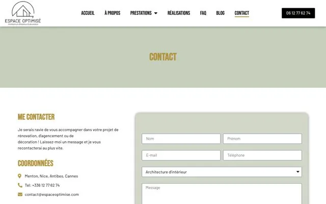 Page 6 du site Espace Optimisé